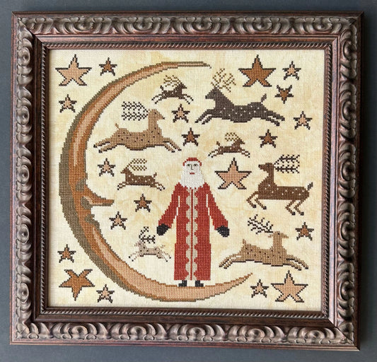 Deer Santa Cross Stitch Pattern Kathy Barrick