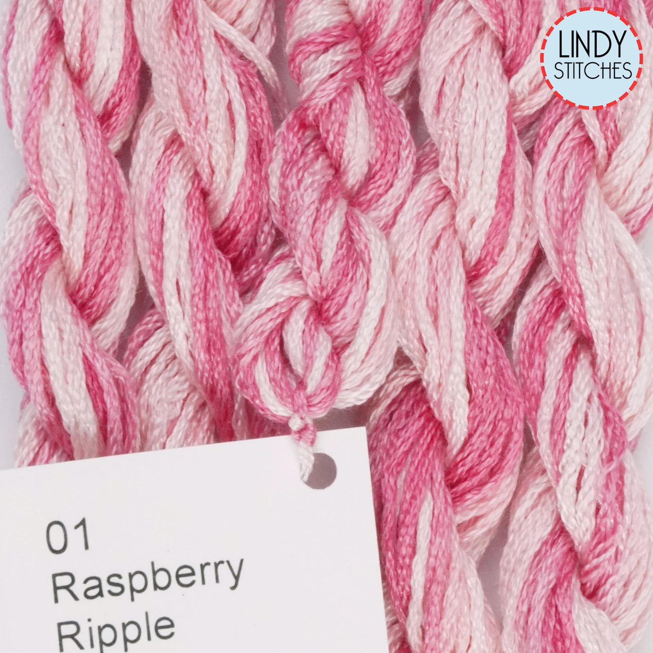 Dinkle Raspberry Raspberry Ripple Dinky Dyes Silk Floss 01 – Lindy Stitches