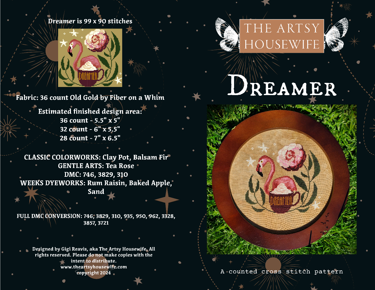 Dreamer The Artsy Housewife Cross Stitch Pattern