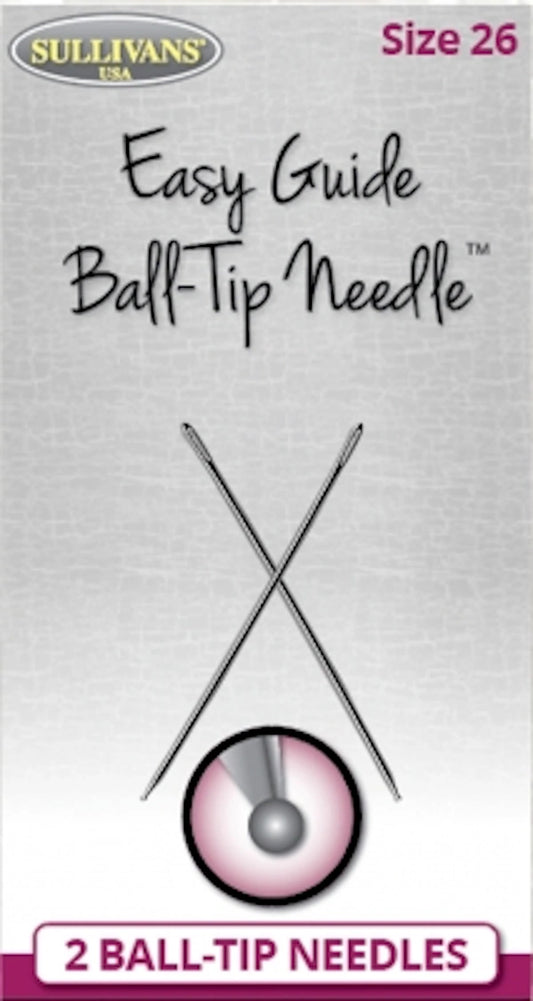 Easy Guide Ball Tip Needles 2/pack Size 24 26 28 for Cross Stitch