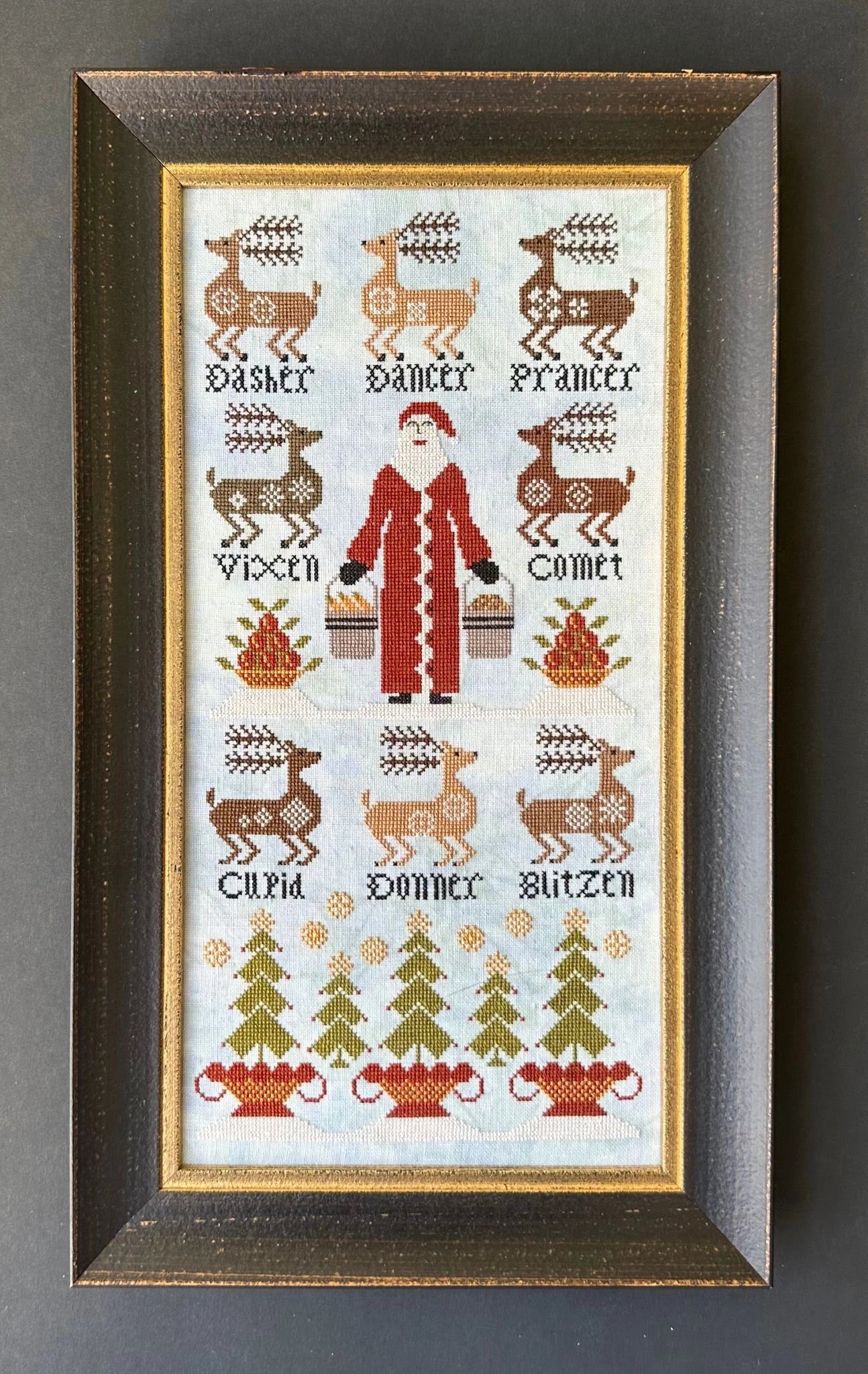 Eight Tiny Reindeer Cross Stitch Pattern Kathy Barrick PHYSICAL copy