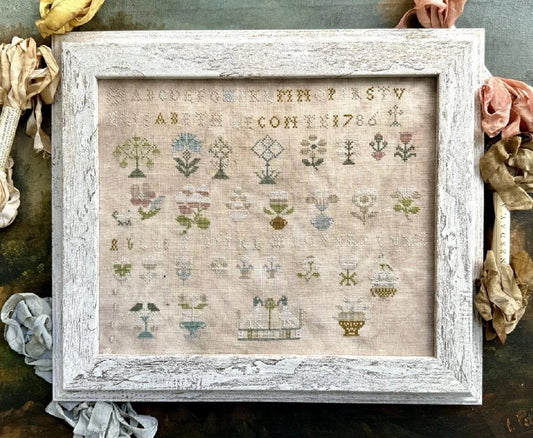 PREORDER Elisabeth LeConte 1786 Cross Stitch Pattern by Kathy Barrick