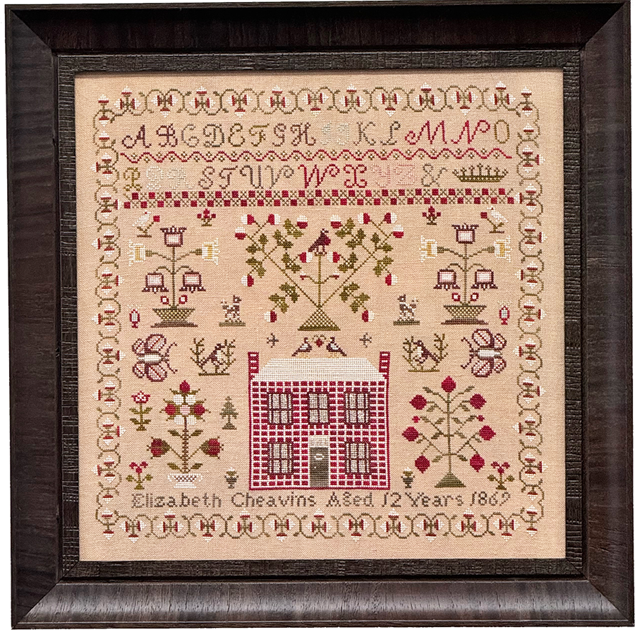 Elizabeth Cheavins 1869 Sampler & Pinwheel Cross Stitch Pattern by Fox and Rabbit Nashville Market