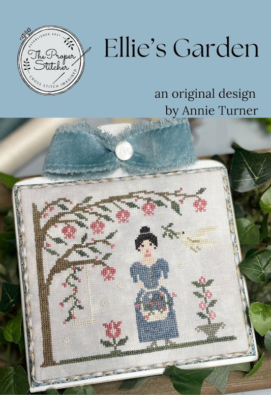 SALE Ellie's Garden The Proper Stitcher Cross Stitch Pattern Physical Copy