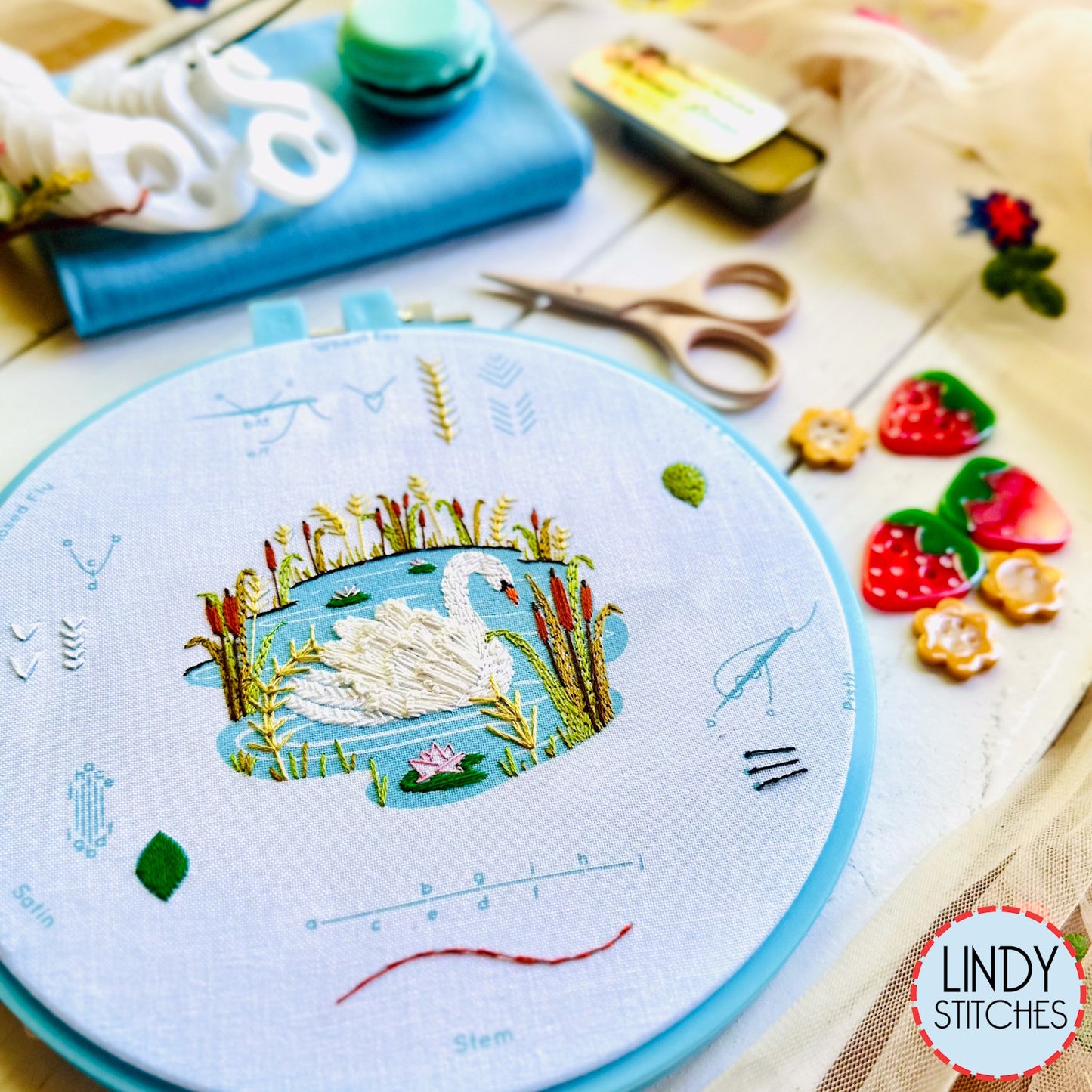 Swan - Embroidery Stitch Sampler Kit