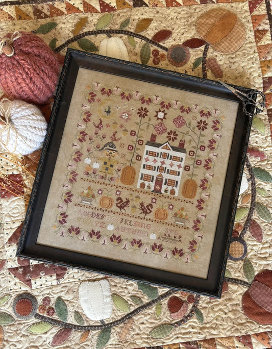 PREORDER Pansy Patch ENCHANTED AUTUMN SAMPLER Cross Stitch Pattern