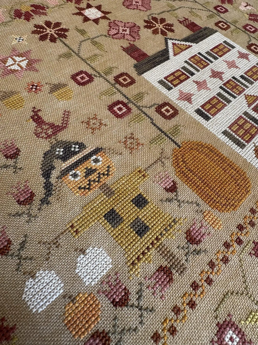 PREORDER Pansy Patch ENCHANTED AUTUMN SAMPLER Cross Stitch Pattern