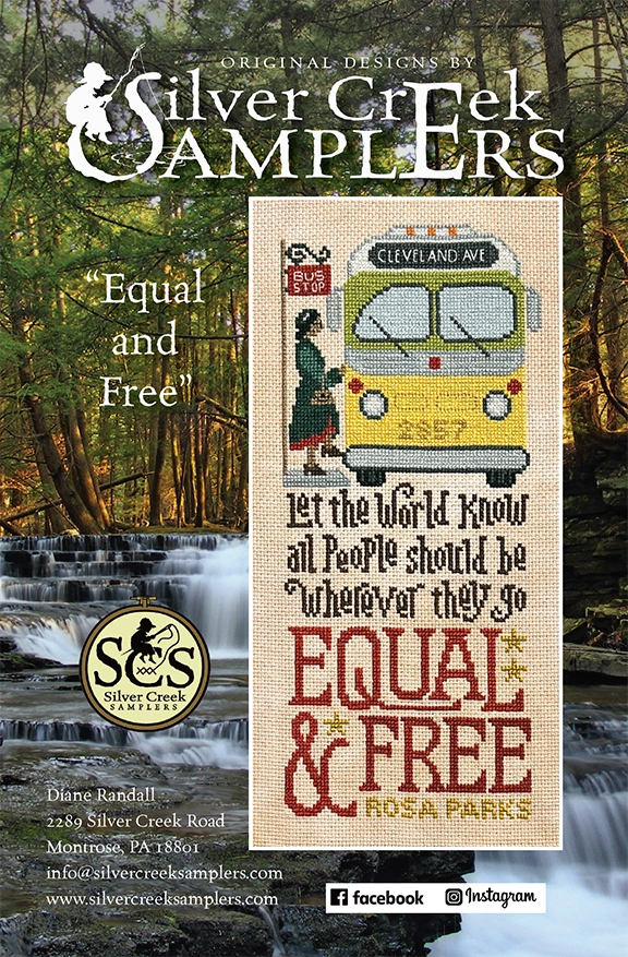 PREORDER Equal and Free Cross Stitch Pattern by Silver Creek Samplers Nashville Needlework Market