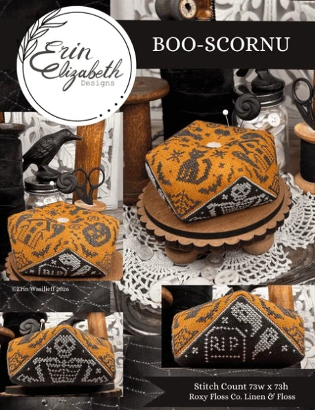 PREORDER Erin Elizabeth - BOO-SCORNU Cross Stitch Pattern