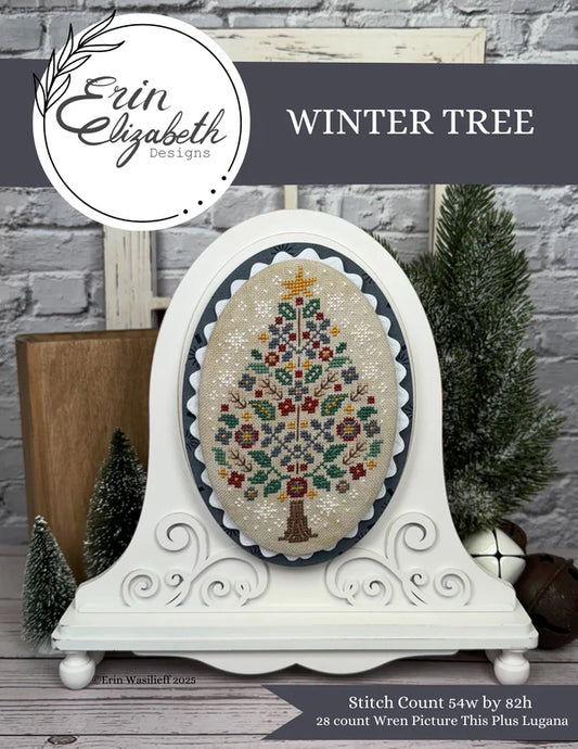 Winter Tree Cross Stitch Pattern by Erin Elizabeth Nashville Market