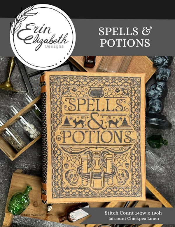 Erin Elizabeth Spells & Potions Cross Stitch Pattern