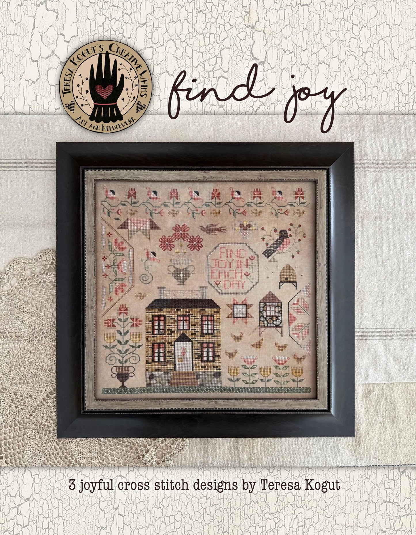 Teresa Kogut FIND JOY - 3 CHART BOOKLET Cross Stitch Pattern
