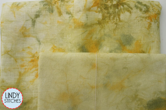 18 Count Fallen Leaves Hand Dyed Aida by Xjudesign