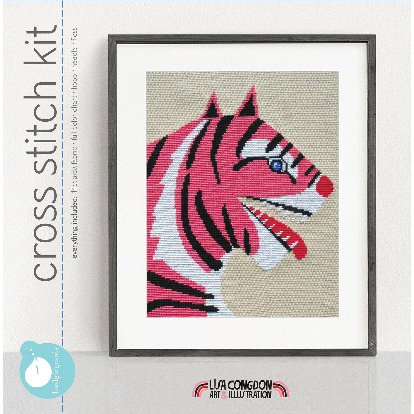 FANGS OUT Lisa Congdon Full Cross Stitch Kit