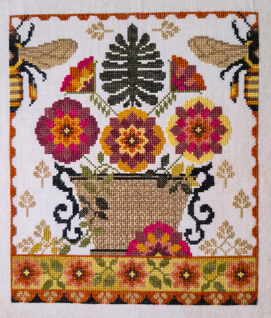 PREORDER FERNS AND FLOWERS Artsy Housewife Cross Stitch Pattern