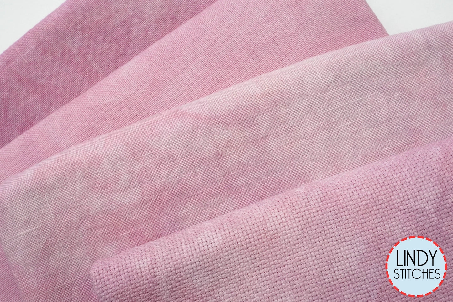 18 count Raspberry Aida Fiber on a Whim Hand Dyed Cross Stitch Fabric