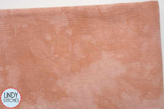 18 count Persimmon Aida Fiber on a Whim Hand Dyed Cross Stitch Fabric