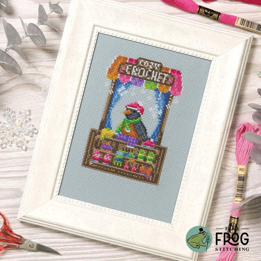 PREORDER Fine Frog Stitching CROCHET SHOP ROBIN Cross Stitch Pattern