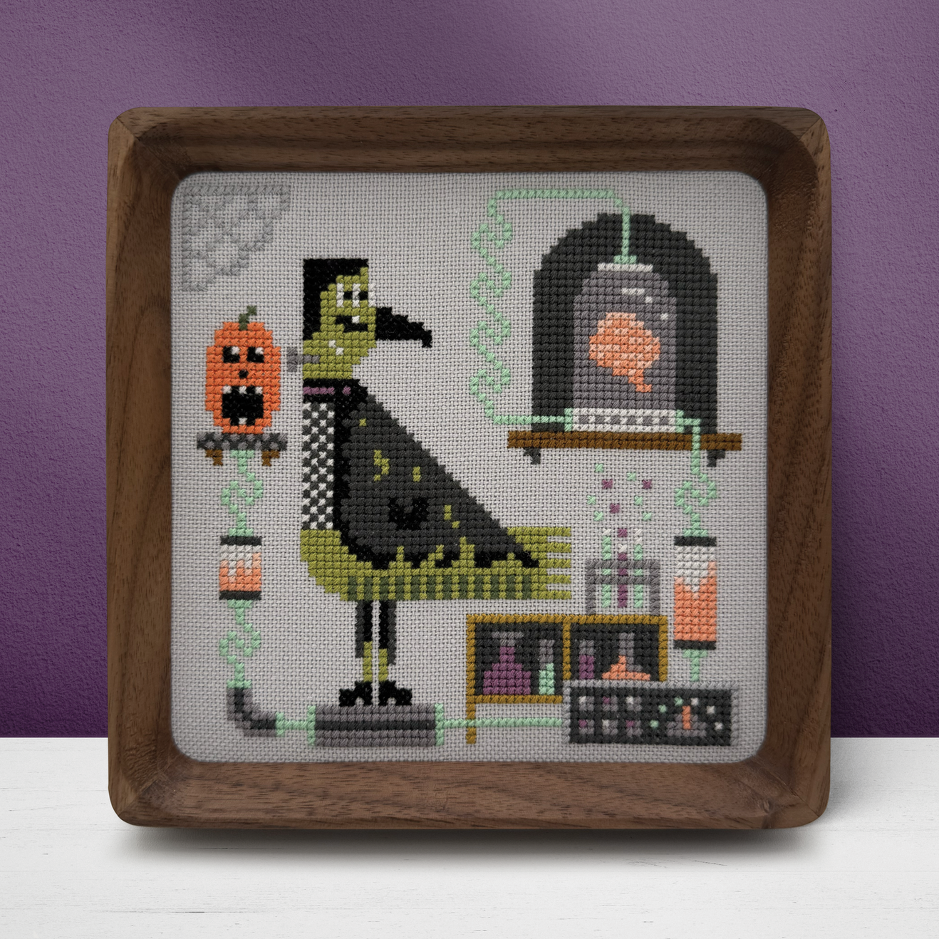 PREORDER Boomerang Stitches FITZ Trick or Tweet Cross Stitch Pattern Nashville Market