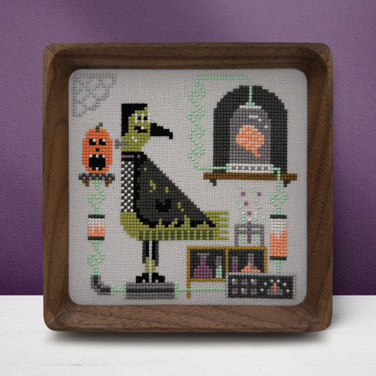 PREORDER Boomerang Stitches FITZ Trick or Tweet Cross Stitch Pattern Nashville Market