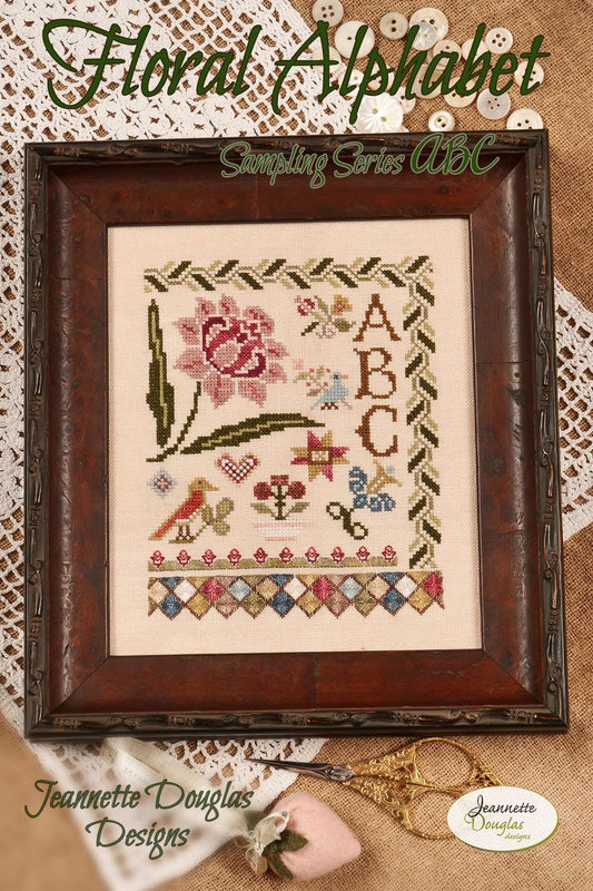 Floral Alphabet Sampling Series ABC by Jeannette Douglas Designs Nashville Market