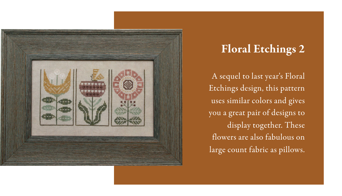 Floral Etchings 2 by Heart in Hand Cross Stitch Pattern