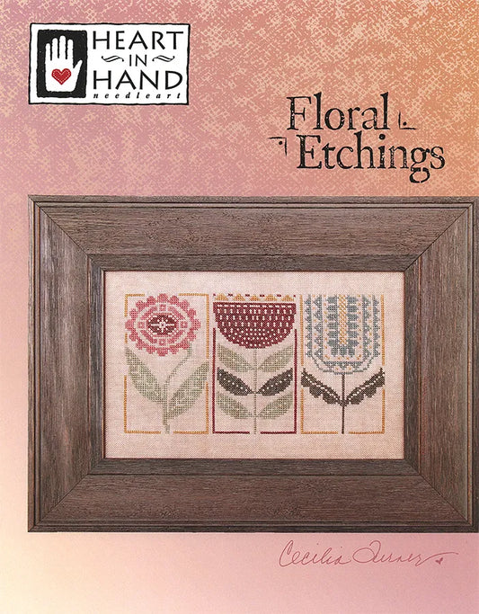 Floral Etchings by Heart in Hand Cross Stitch Pattern