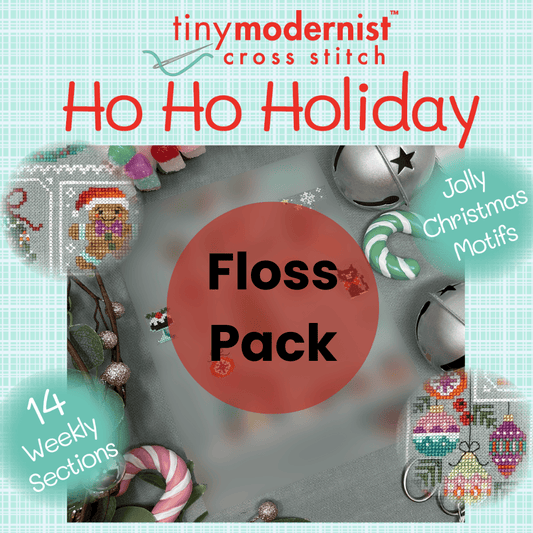 FLOSS PACK for Tiny Modernist 2025 Ho Ho Holiday SAL 17 Skeins