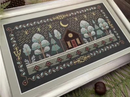 PREORDER Flossabilities CABIN IN THE WOODS Cross Stitch Pattern