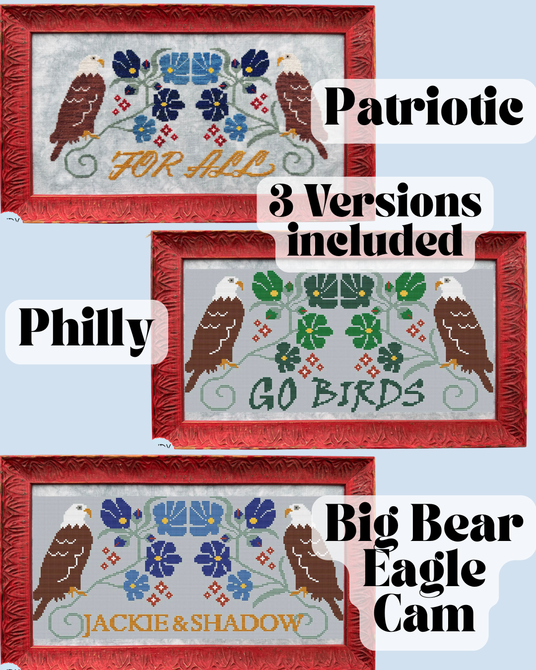 PREORDER Lindy Stitches FOR ALL Cross Stitch Pattern 3 Variations