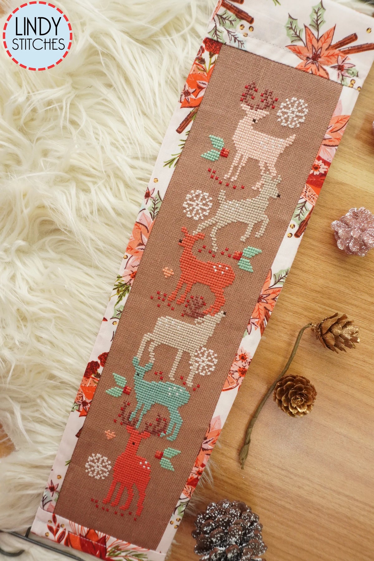 Frosted Fawns Cross Stitch Pattern Jingle Ball Exclusive