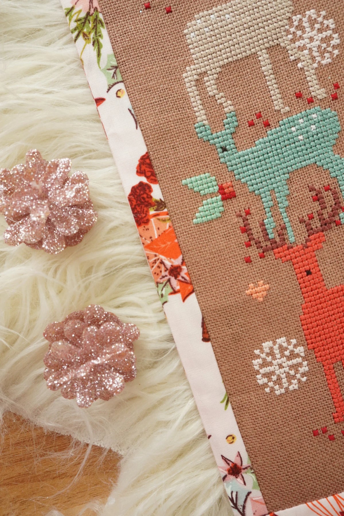 Frosted Fawns Cross Stitch Pattern Jingle Ball Exclusive