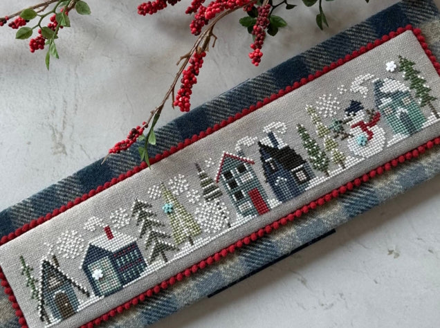 Frosty Tiny Town by Heart in Hand Cross Stitch Pattern with Embellishments