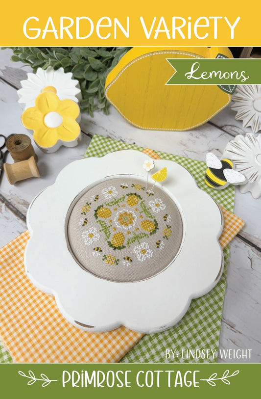 PREORDER Lemons Garden Variety Cross Stitch Pattern by Primrose Cottage