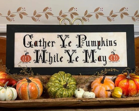 Gather Ye Pumpkins Cross Stitch Pattern by Calico Confectionery