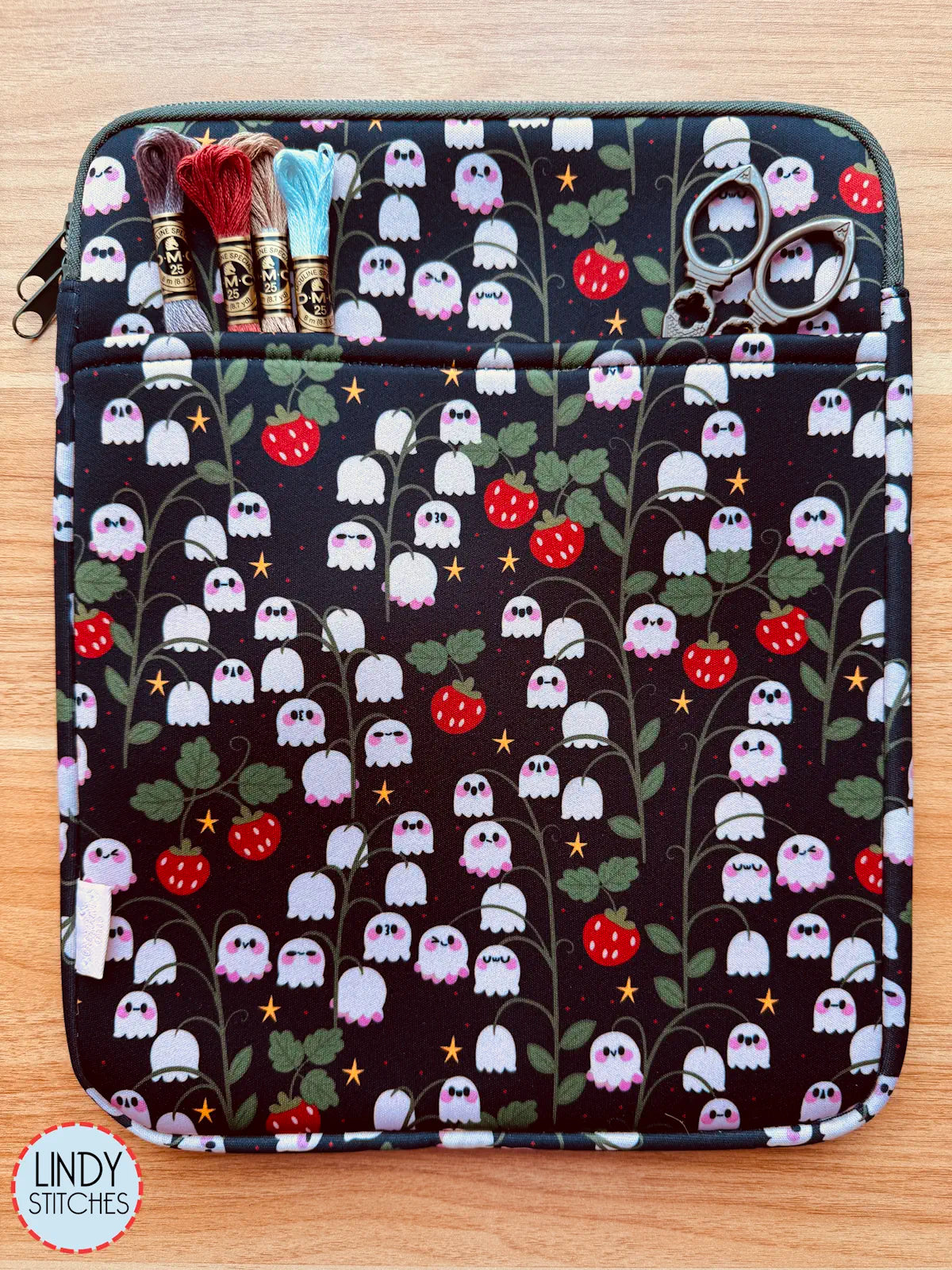 Ghostie Garden Zippered Project Bag