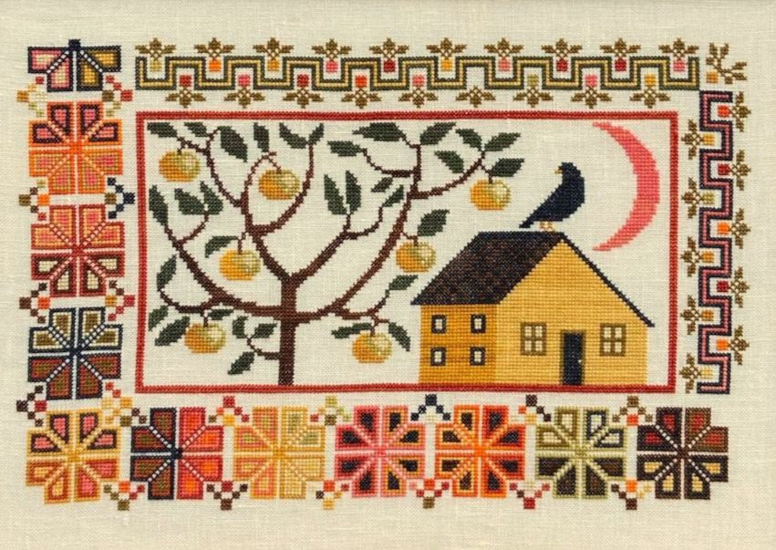 Golden Delicious Cross Stitch Pattern Physical Copy Artsy Housewife