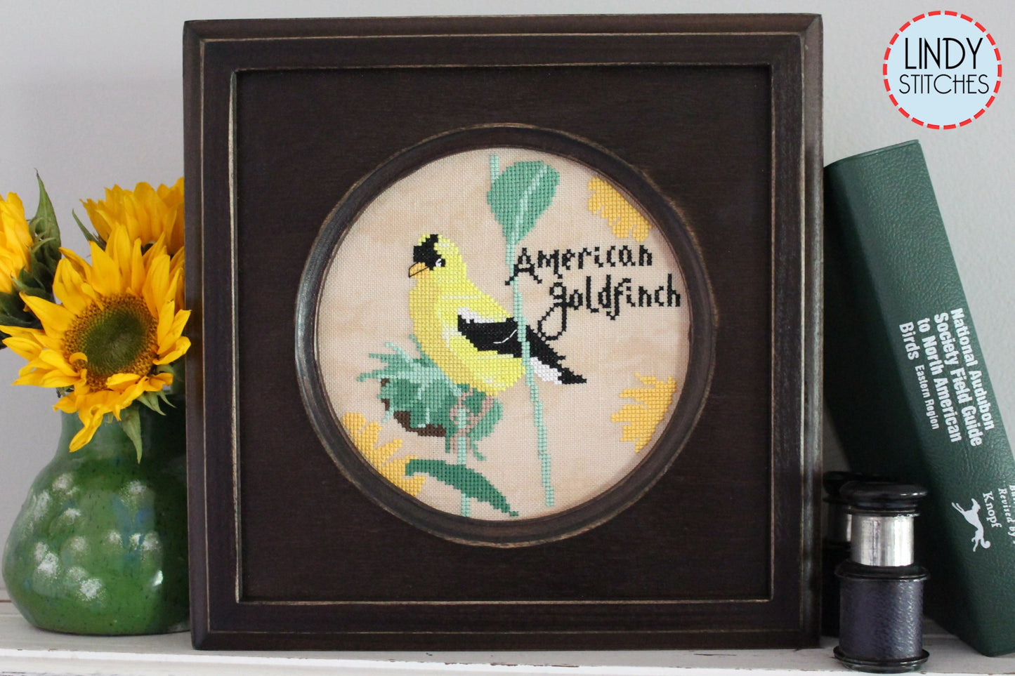 American Goldfinch Bird Crush Club Cross Stitch Pattern #9