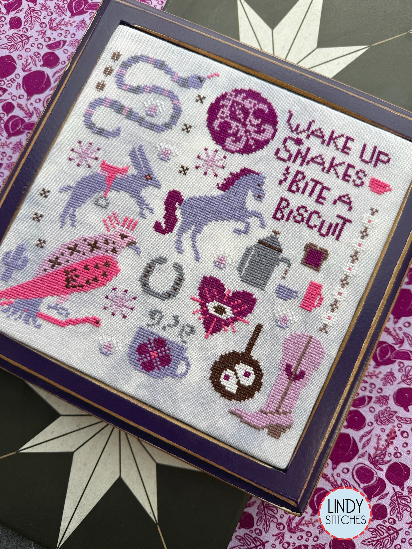 PREORDER Lindy Stitches GOOD WESTERN MORNING Cross Stitch Pattern