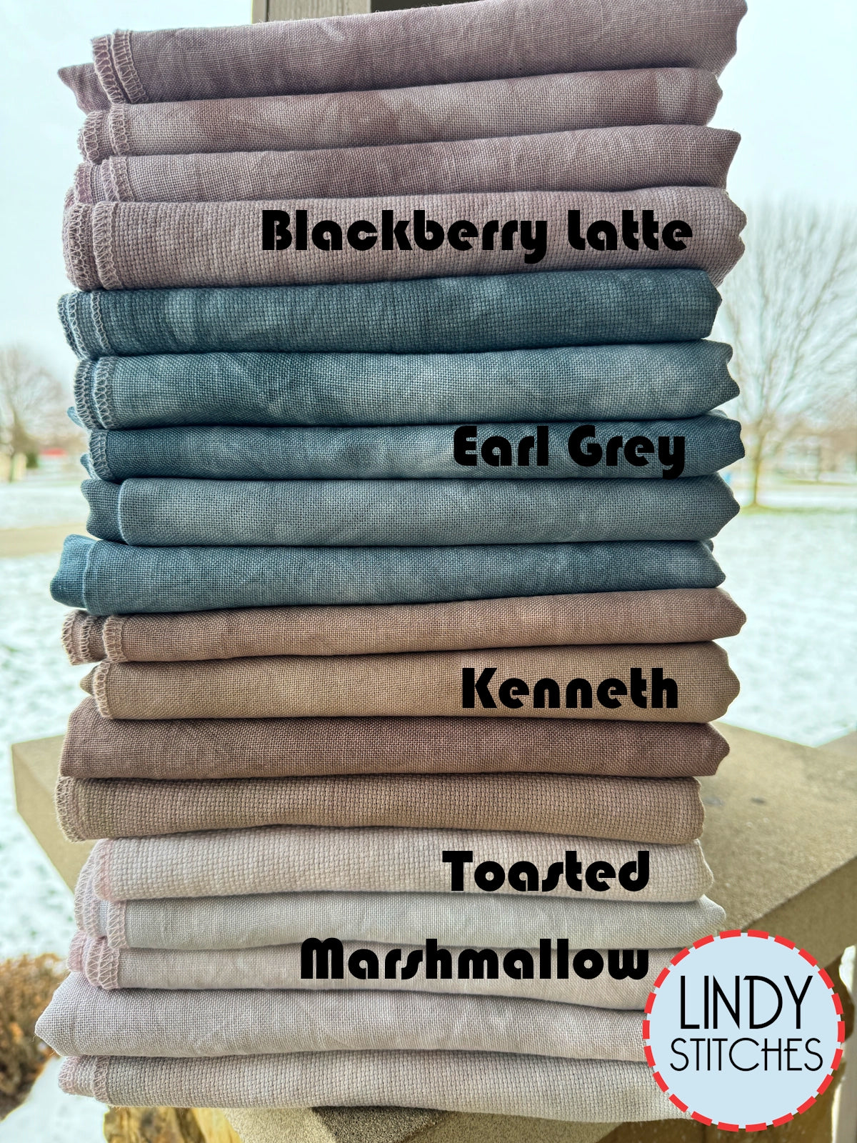 14 Count Blackberry Latte Aida Hand Dyed Fabrics by Grace Notes Fabrics