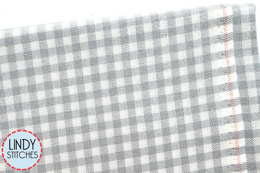 32 count Gray Check Lugana Evenweave Cross Stitch Fabric by Zweigart