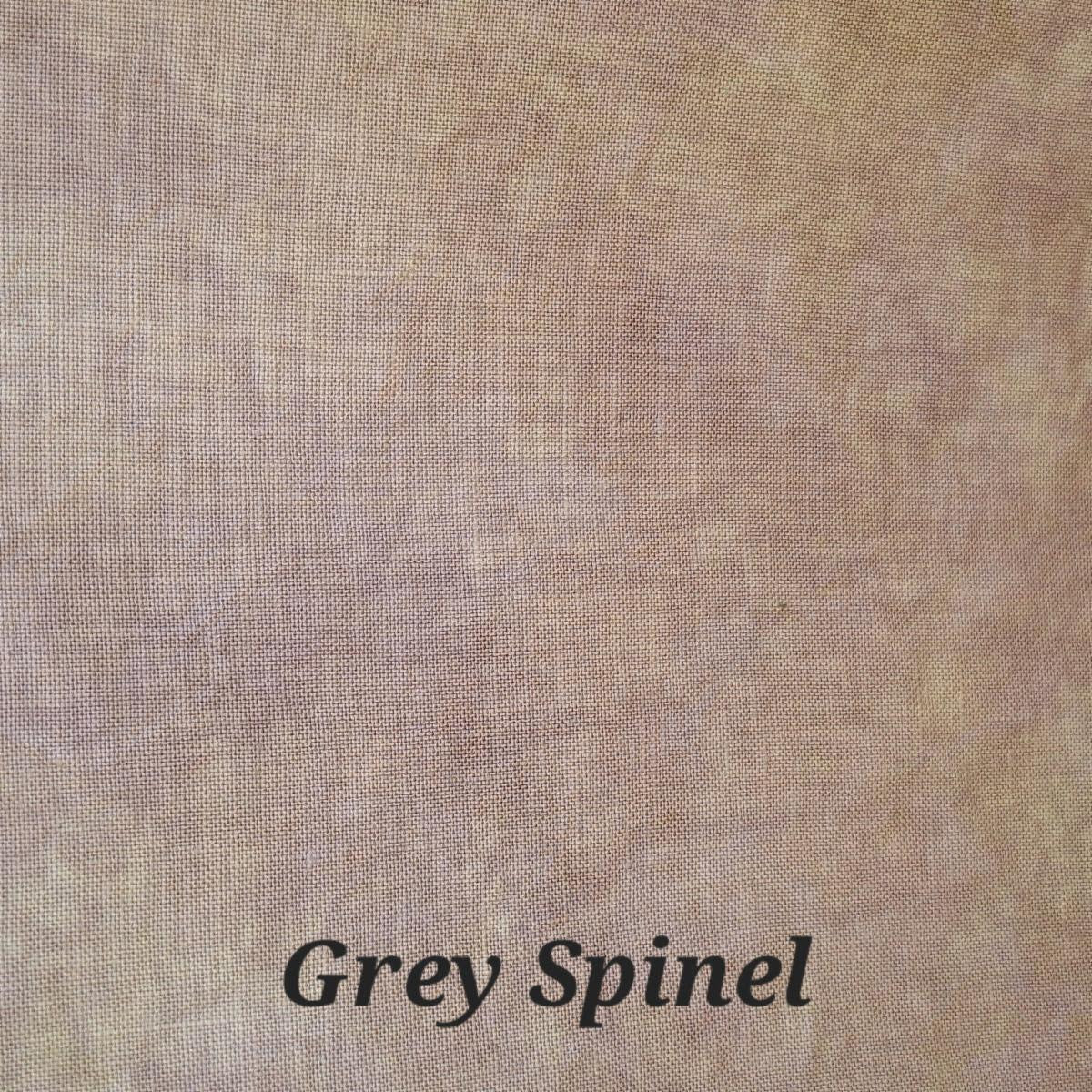 PREORDER 16 count Grey Spinel Aida Fiber on a Whim Hand Dyed Cross Stitch Fabric