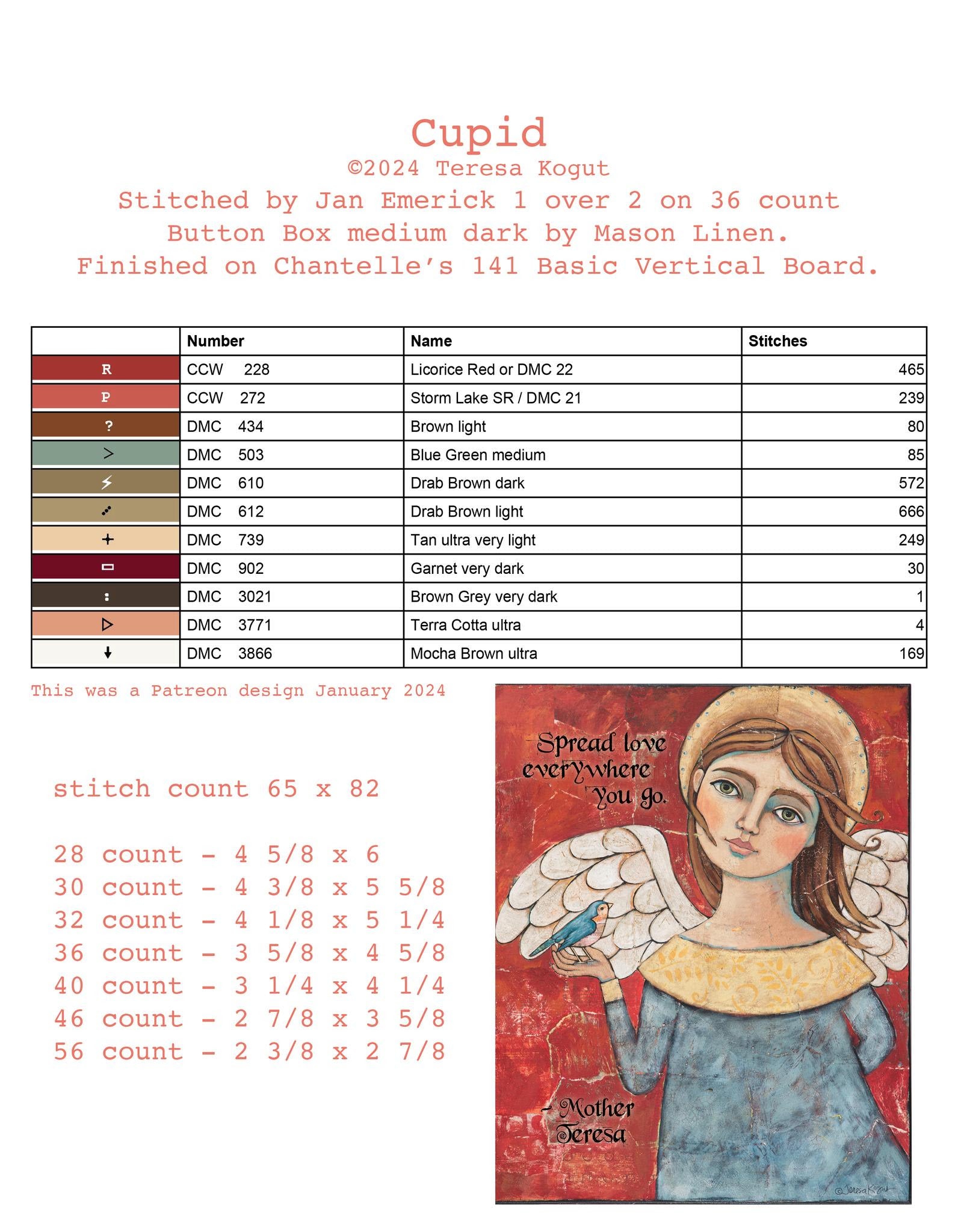 Teresa Kogut HELLO LOVE BOOK 7 DESIGNS Cross Stitch Pattern
