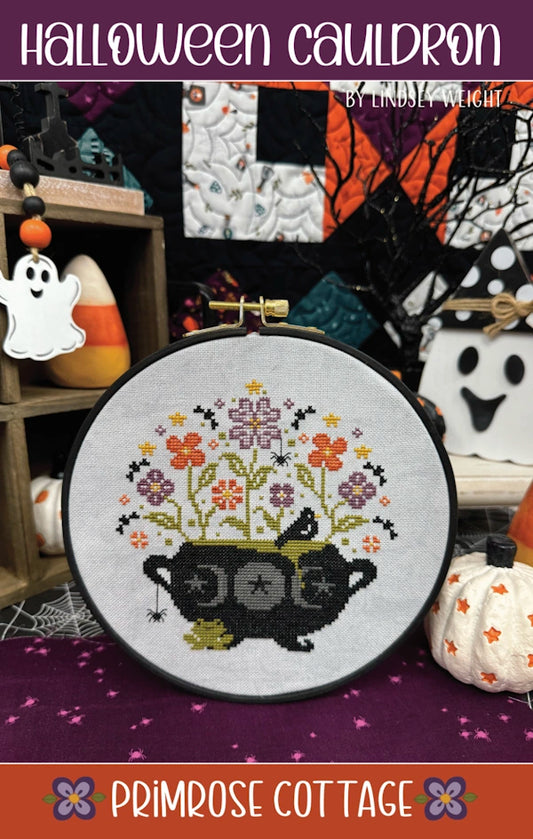PREORDER Halloween Cauldron Cross Stitch Pattern by Primrose Cottage