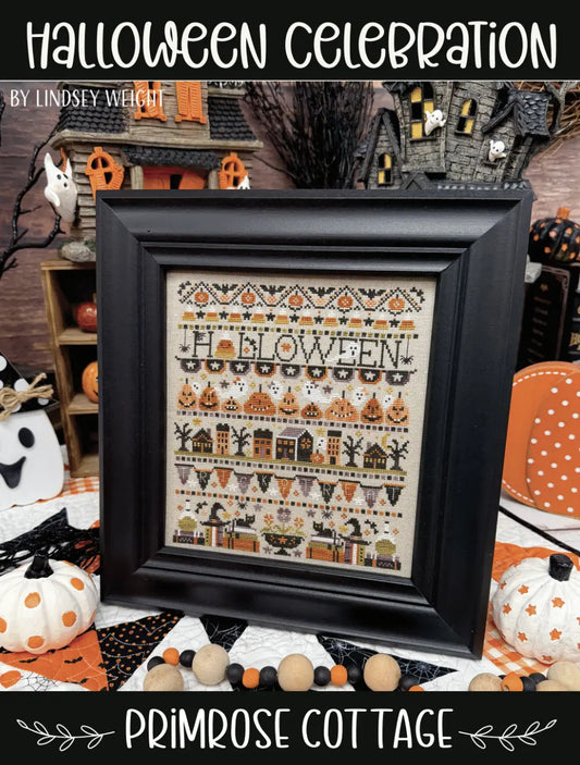 PREORDER Primrose Cottage HALLOWEEN CELEBRATION Cross Stitch Pattern