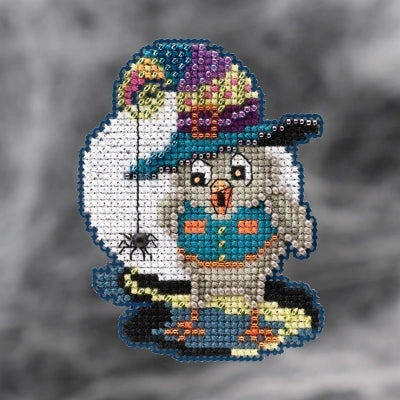 HALLOWEEN OWL Mill Hill Ornament Beads Cross Stitch Kit