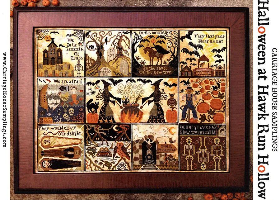 Halloween at Hawk Run Hollow Carriage House Samplings Cross Stitch Pattern