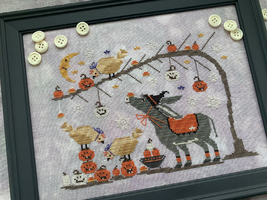 PREORDER Stitches by Ethel HALLOWEEN CHICKEN AND WAFFLES Pattern