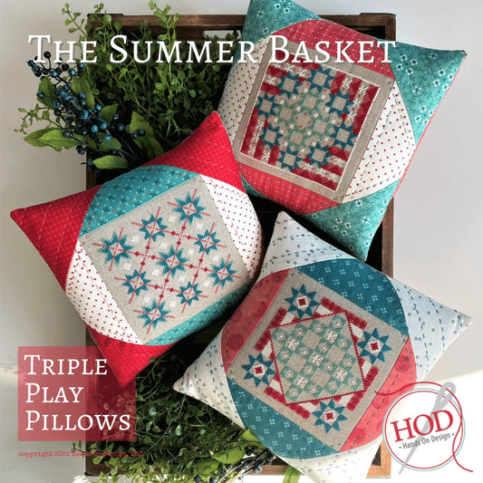 The Summer Basket Triple Play Pillows Hands on Design Cross Stitch Pattern