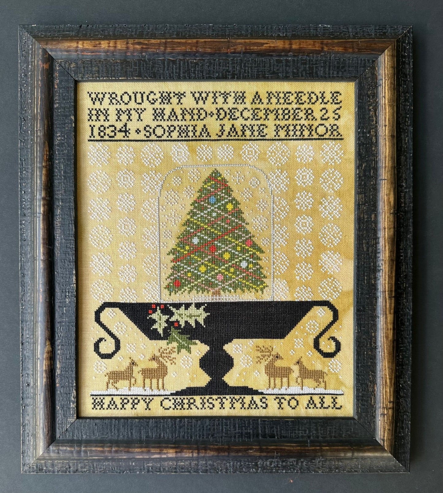 Happy Christmas Cross Stitch Pattern Kathy Barrick PHYSICAL copy